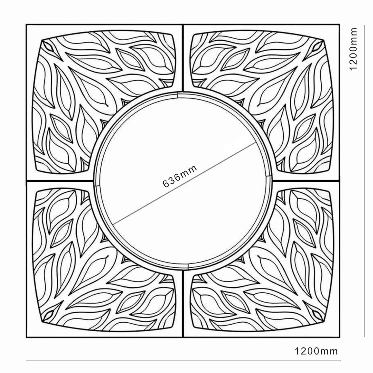 Приствольная решетка для дерева ZKING CRUST 1.2х1.2м Черная в Шатуре фото