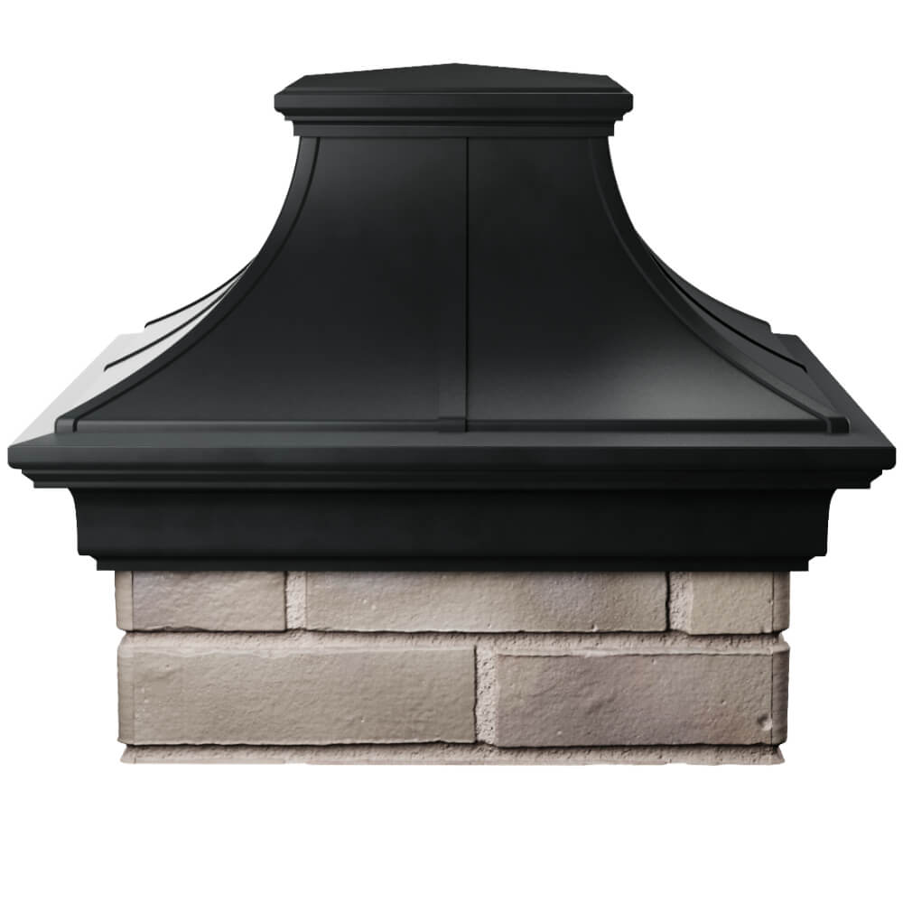 Колпак Zking Монблан Премиум Черный на столб 1.5х1.5 кирпича (385х385мм) Шатура фото