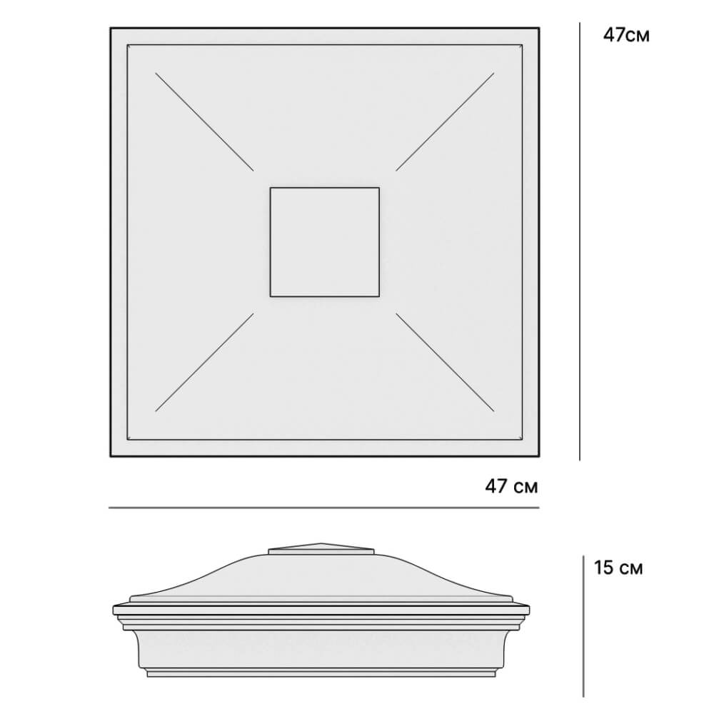 Колпак Zking Монблан Коричневый на столб 1.5х1.5 кирпича (385х385мм) в Шатуре фото