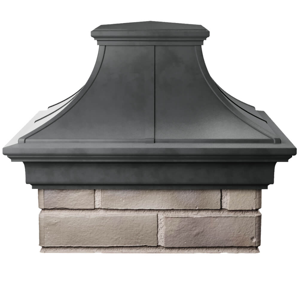 Колпак Zking Монблан Премиум Серый на столб 1.5х1.5 кирпича (385х385мм) Шатура фото