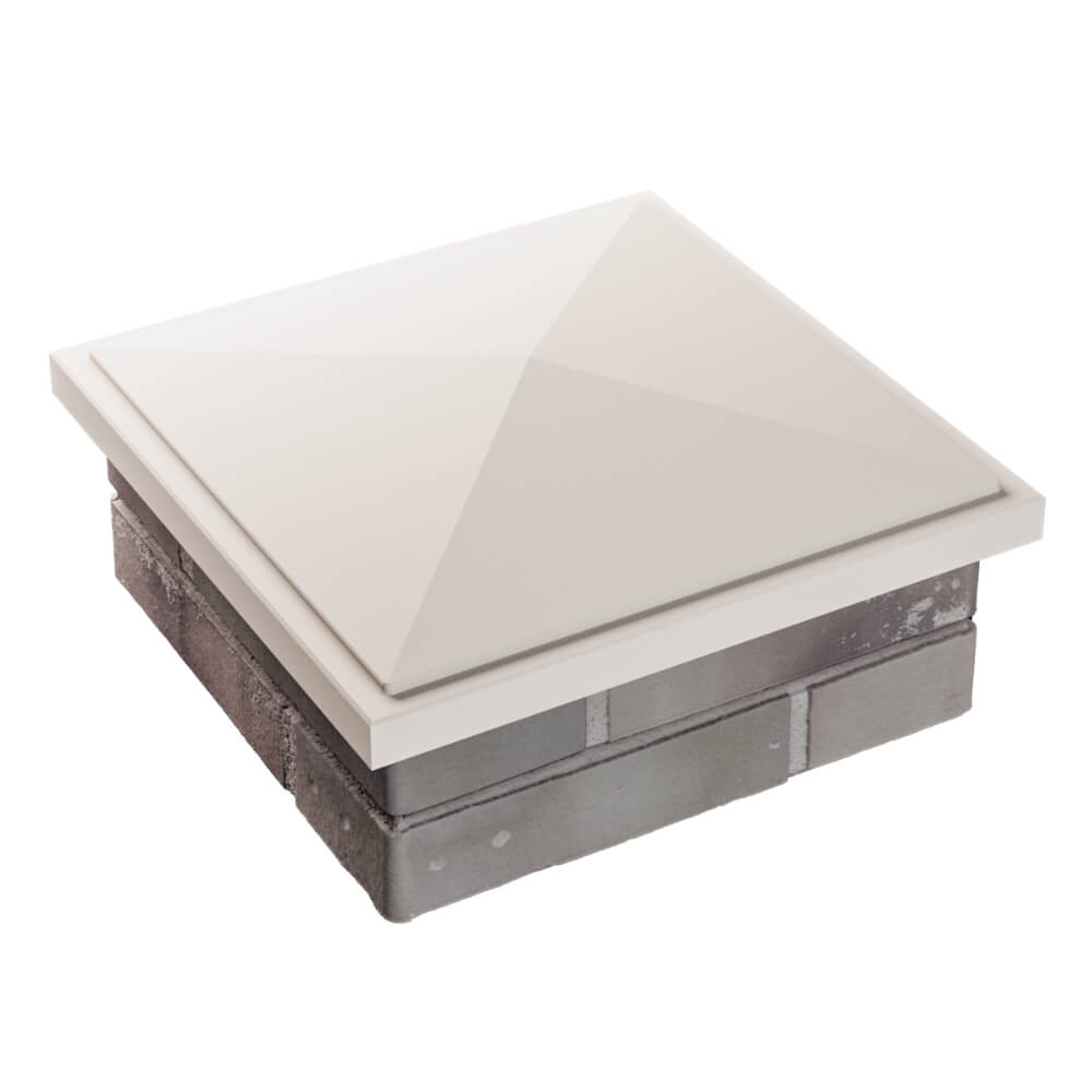 Колпак Zking БонаМоно Бежевый на столб 1.5х1.5 кирпича (385х385, 400х400мм) в Шатуре фото