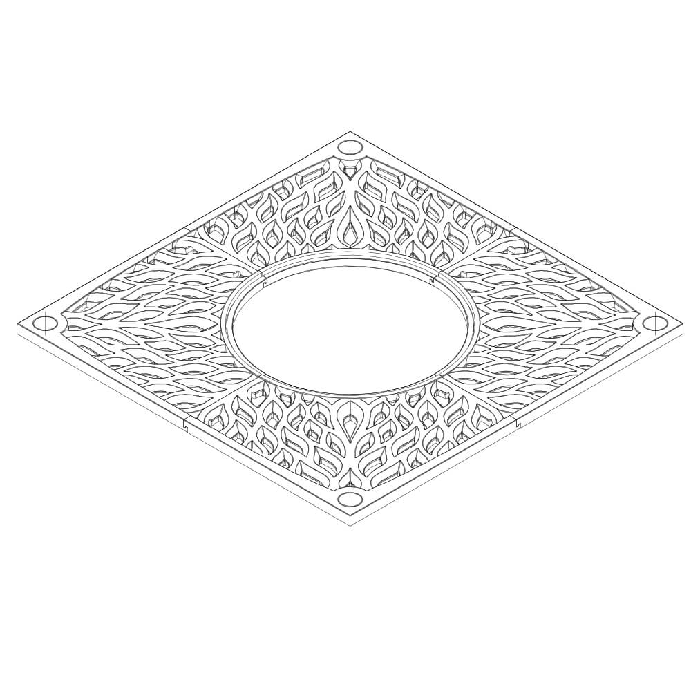 Приствольная решетка для дерева ZKING CRUST 2х2м Черная в Шатуре фото