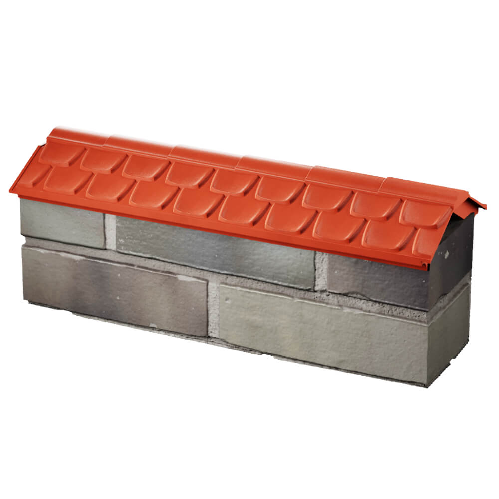 Парапет Zking Эльбрус Красный с посадкой на 0.5 кирпича (130мм) в Шатуре фото