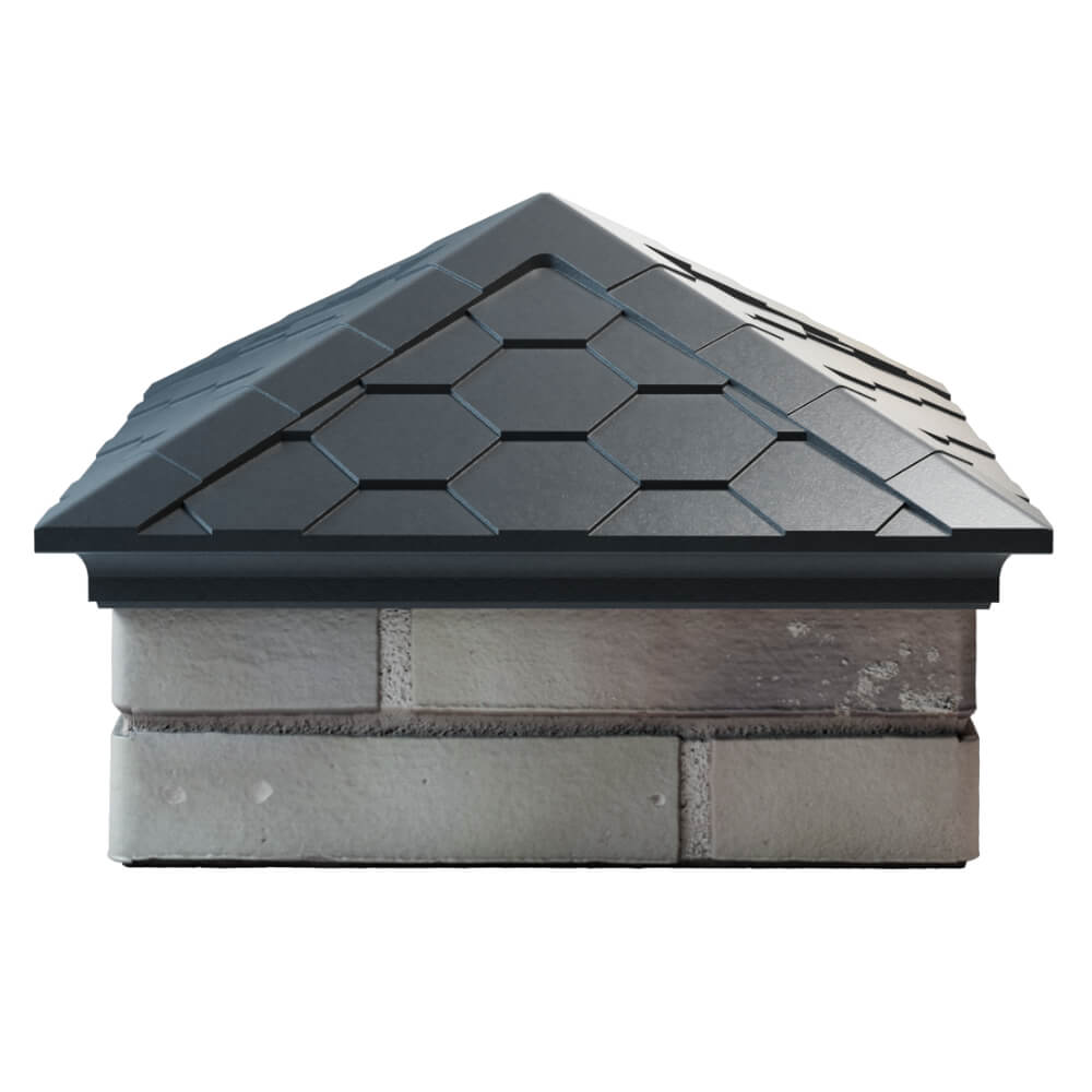 Колпак Zking Эверест Серый на столб 1.5х1.5 кирпича (390х390мм) Шатура фото