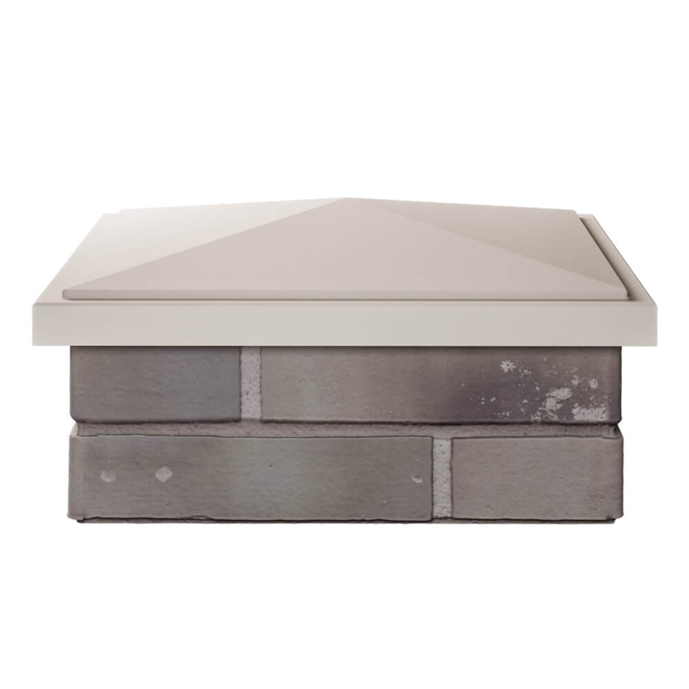 Колпак Zking БонаМоно Бежевый на столб 1.5х1.5 кирпича (385х385, 400х400мм) Шатура фото