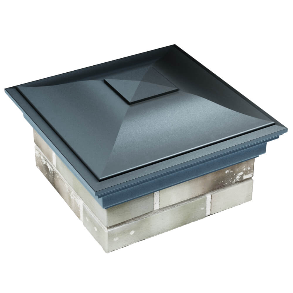 Колпак Zking Монблан Серый на столб 1.5х1.5 кирпича (385х385мм) в Шатуре фото