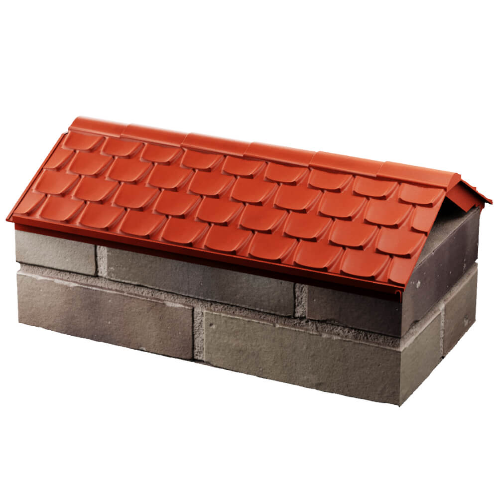 Парапет Zking Эльбрус Красный с посадкой на 1 кирпич (255мм) в Шатуре фото