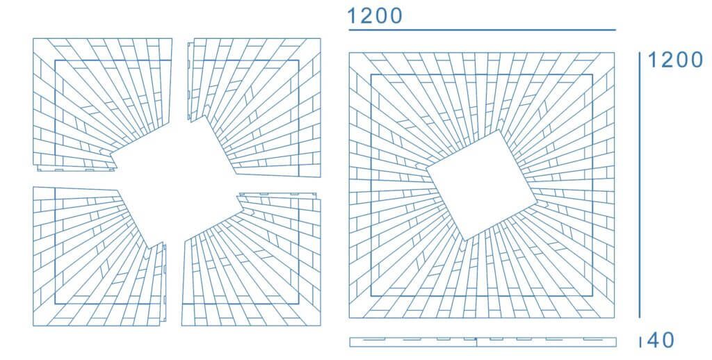Приствольная решетка для дерева ZKING ATMOSPHERE 1.2х1.2м Зеленая в Шатуре фото