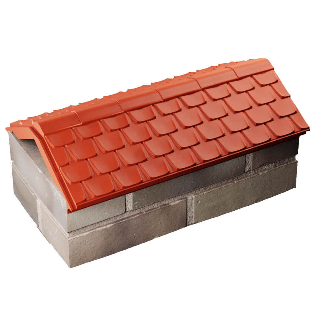 Парапет Zking Эльбрус Красный с посадкой на 1 кирпич (255мм) в Шатуре фото