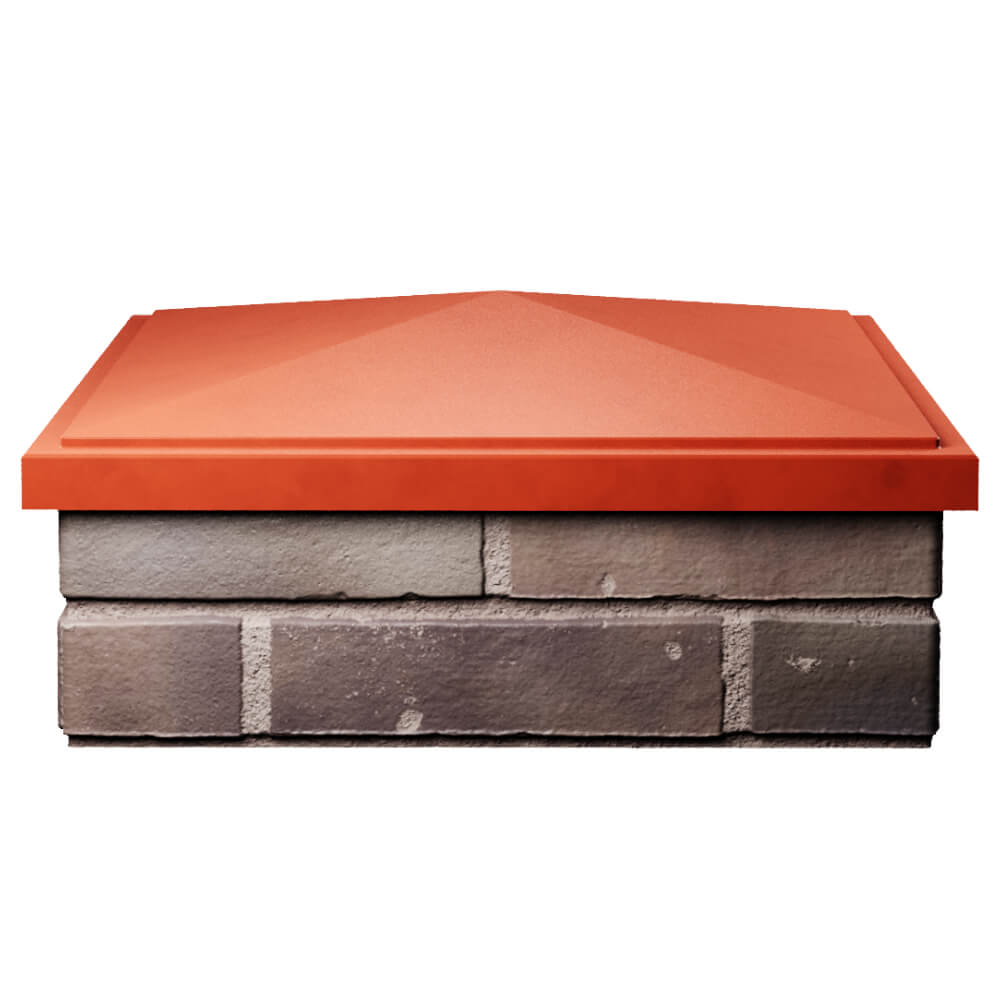 Колпак Zking БонаМоно Красный на столб 2х2 кирпича (515х515, 530х530мм) Шатура фото