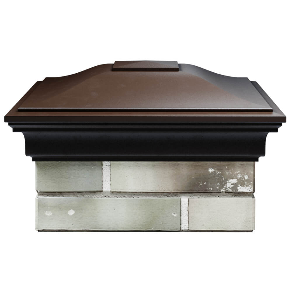 Колпак Zking Монблан Коричневый на столб 1.5х1.5 кирпича (385х385мм) Шатура фото