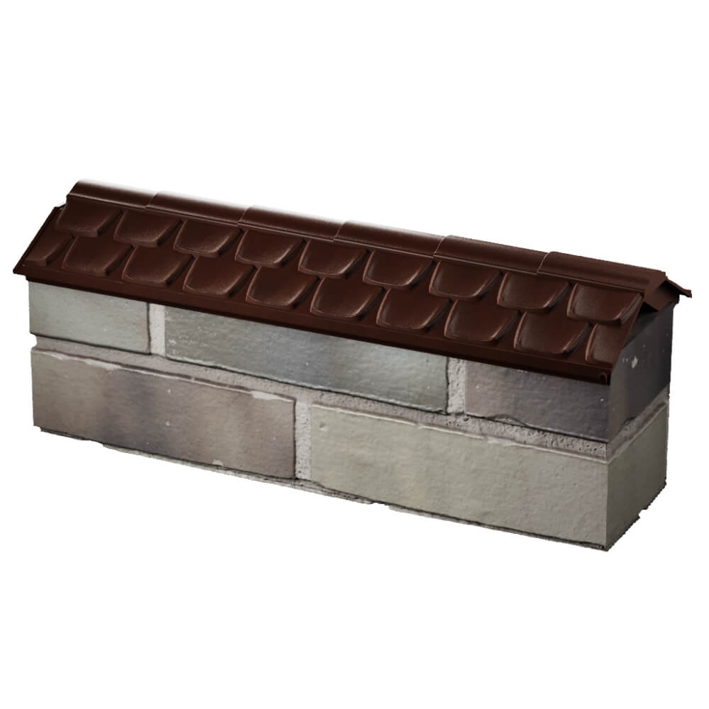 Парапет Zking Эльбрус Коричневый с посадкой на 0.5 кирпича (130мм) в Шатуре фото