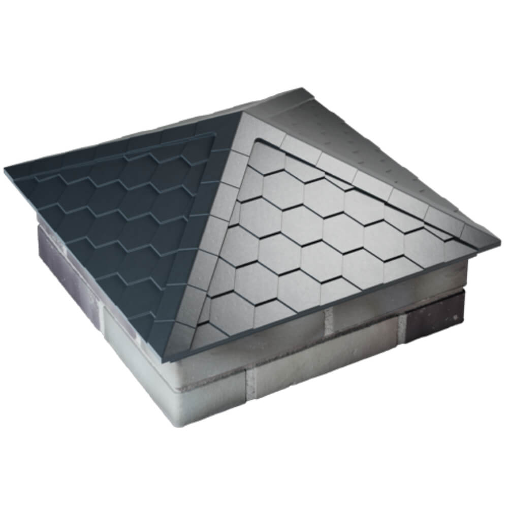 Колпак Zking Эверест Серый на столб 2х2 кирпича (535х535мм) Шатура фото