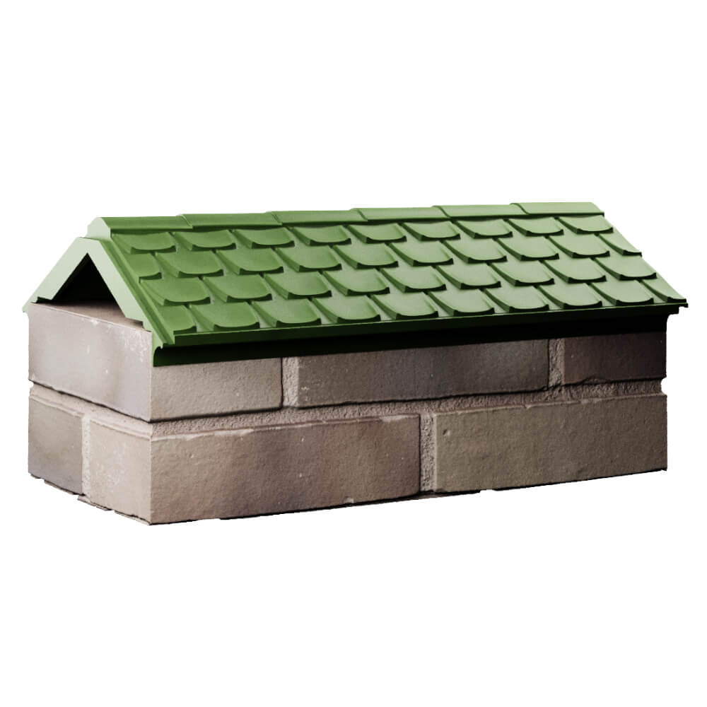 Парапет Zking Эльбрус Зеленый с посадкой на 1 кирпич (255мм) Шатура фото