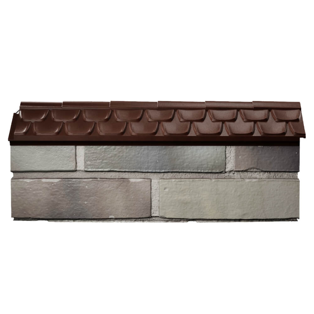 Парапет Zking Эльбрус Коричневый с посадкой на 0.5 кирпича (130мм) в Шатуре фото