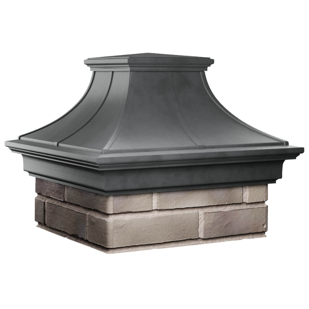Колпак Zking Монблан Премиум Серый на столб 1.5х1.5 кирпича (385х385мм) в Шатуре фото