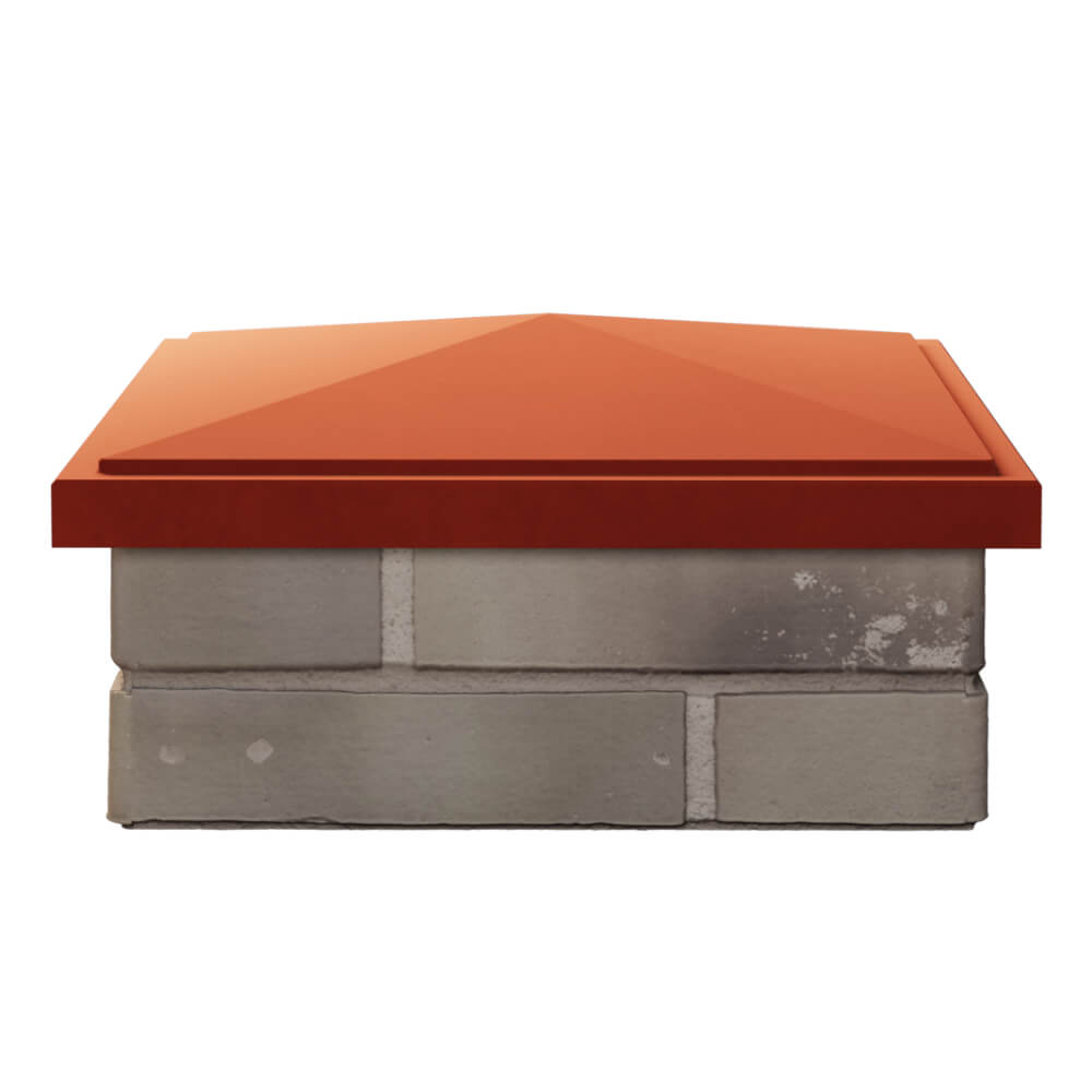 Колпак Zking БонаМоно Красный на столб 1.5х1.5 кирпича (385х385, 400х400мм) Шатура фото