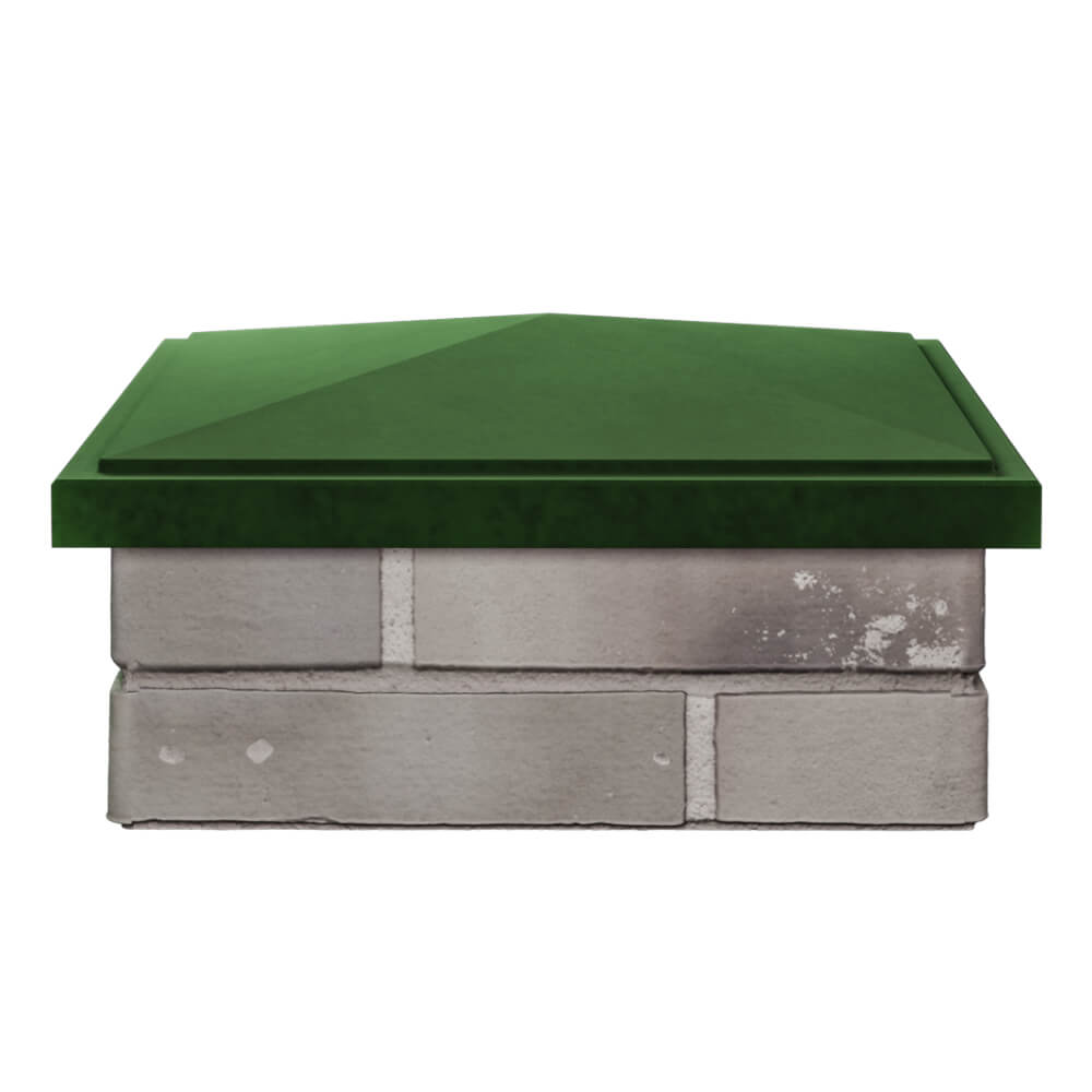 Колпак Zking БонаМоно Зеленый на столб 1.5х1.5 кирпича (385х385, 400х400мм) Шатура фото