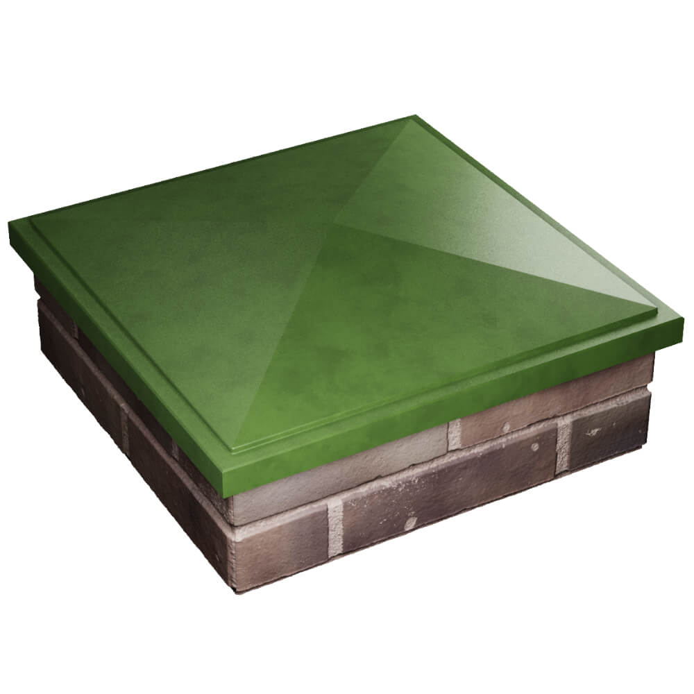 Колпак Zking БонаМоно Зеленый на столб 2х2 кирпича (515х515, 530х530мм) в Шатуре фото