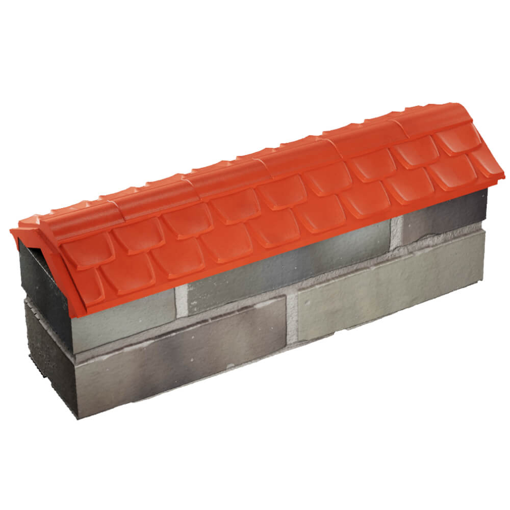 Парапет Zking Эльбрус Красный с посадкой на 0.5 кирпича (130мм) в Шатуре фото