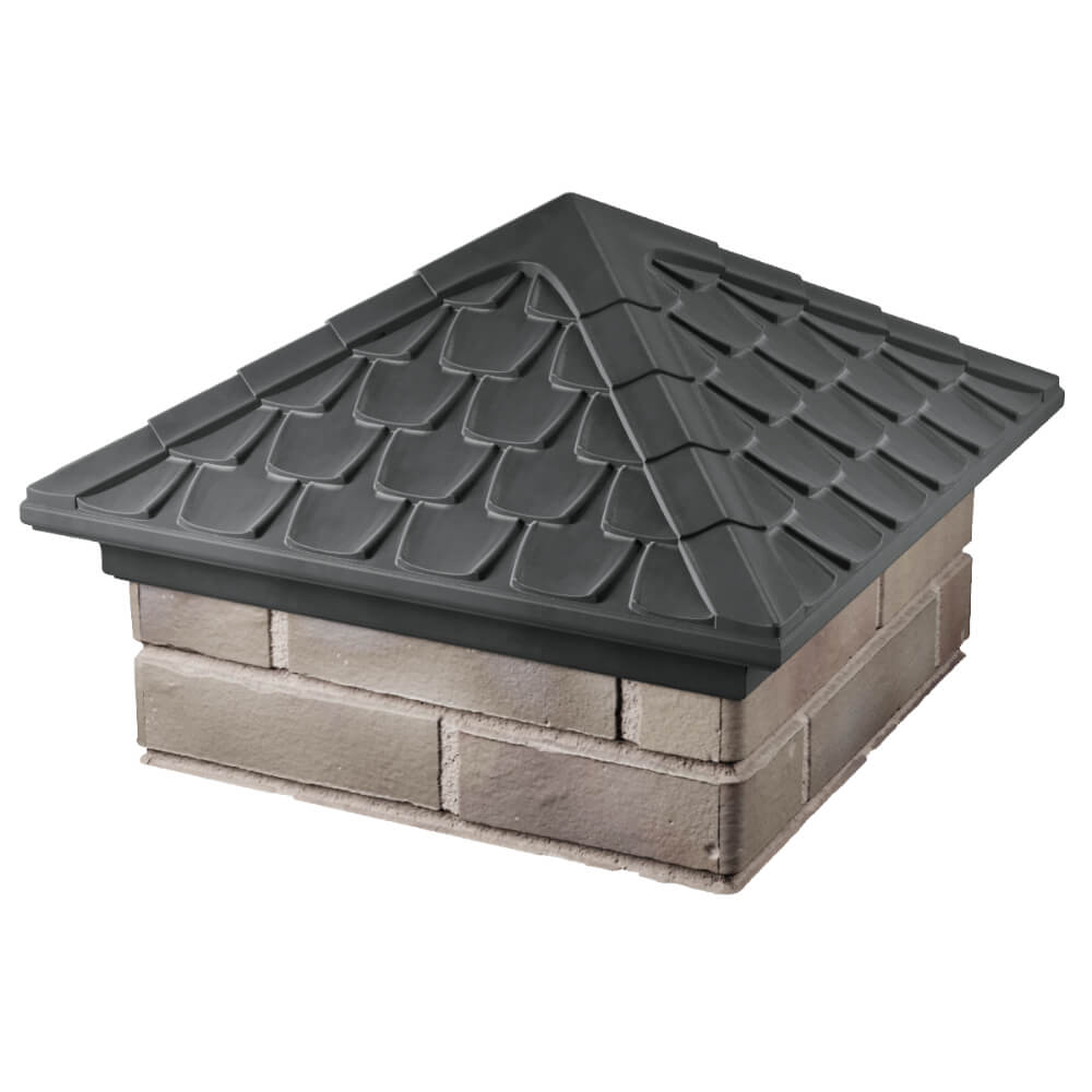 Колпак Zking Эльбрус Серый на столб 1.5х1.5 кирпича (385х385мм) в Шатуре фото