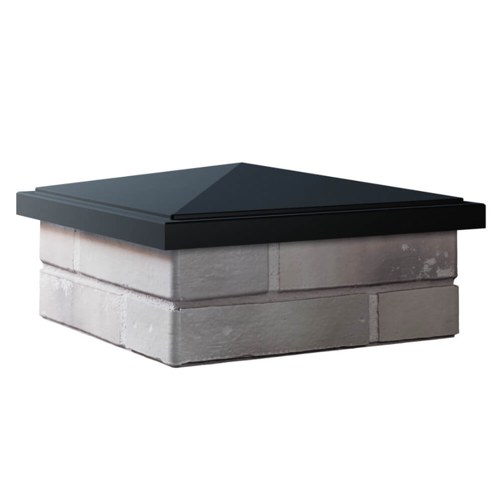 Колпак Zking БонаМоно Черный на столб 1.5х1.5 кирпича (385х385, 400х400мм) в Шатуре фото