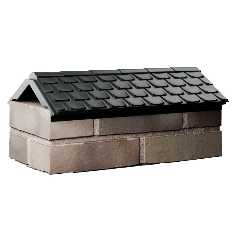 Парапет Zking Эльбрус Черный с посадкой на 1 кирпич (255мм) Шатура фото