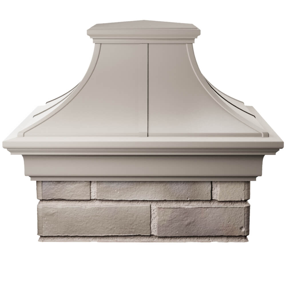 Колпак Zking Монблан Премиум Бежевый на столб 1.5х1.5 кирпича (385х385мм) Шатура фото