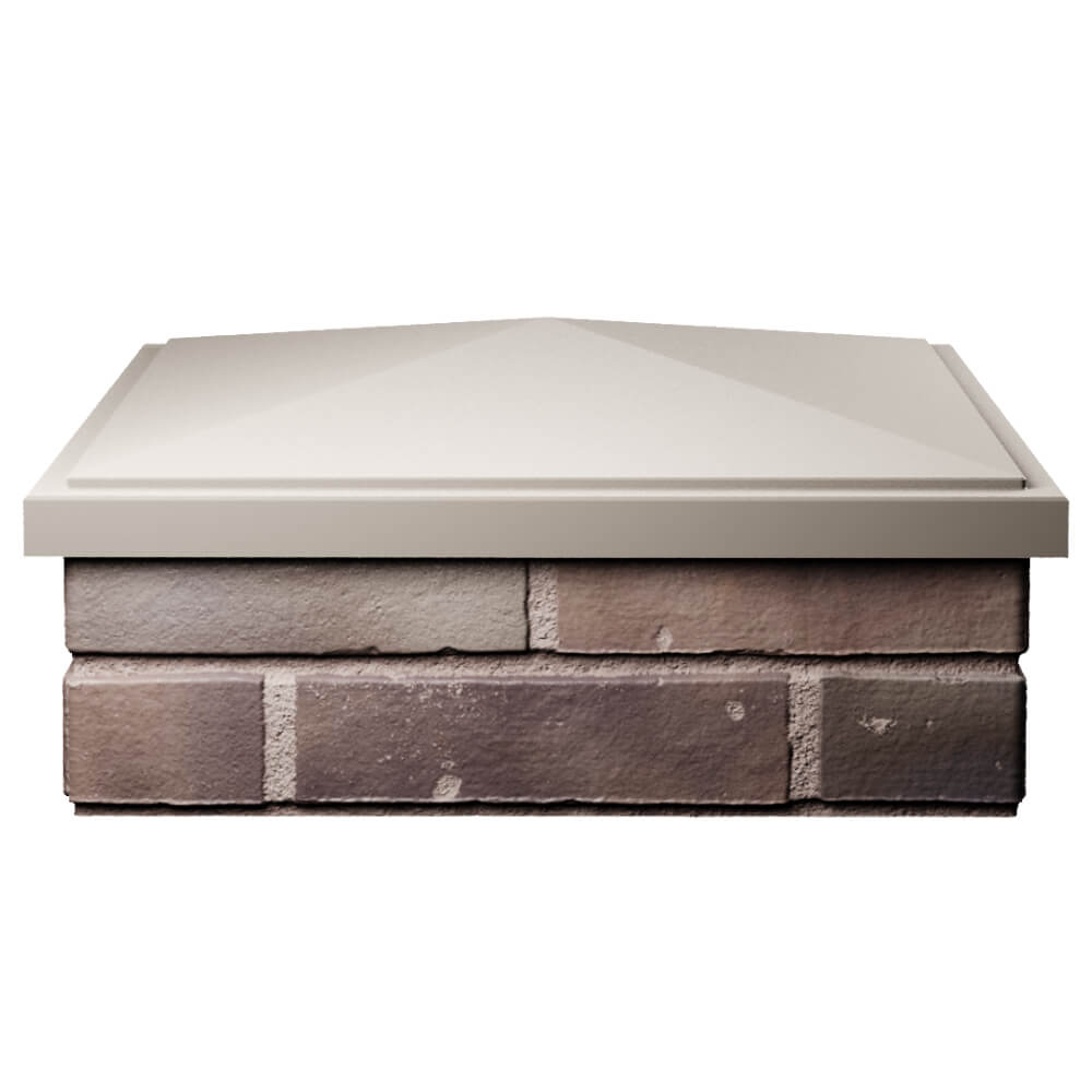 Колпак Zking БонаМоно Бежевый на столб 2х2 кирпича (515х515, 530х530мм) Шатура фото