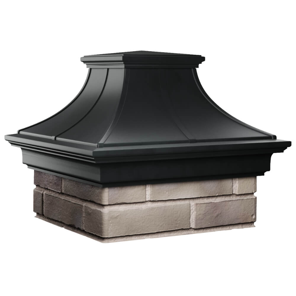 Колпак Zking Монблан Премиум Черный на столб 1.5х1.5 кирпича (385х385мм) в Шатуре фото
