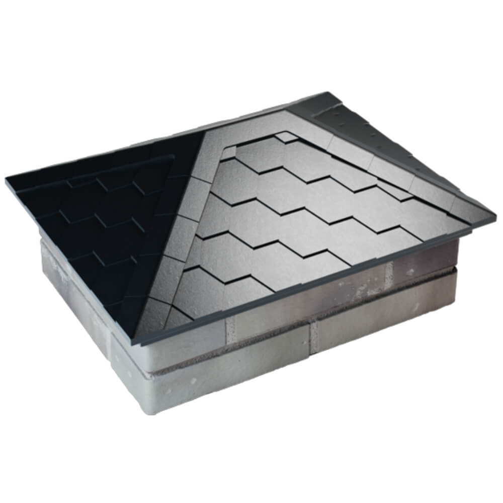 Колпак Zking Эверест Черный на столб 2х1.5 кирпича (520х390мм) Шатура фото