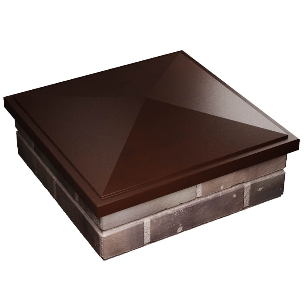 Колпак Zking БонаМоно Коричневый на столб 2х2 кирпича (515х515, 530х530мм) в Шатуре фото