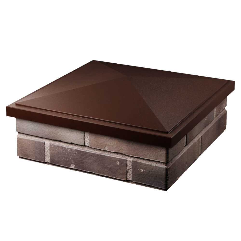 Колпак Zking БонаМоно Коричневый на столб 2х2 кирпича (515х515, 530х530мм) в Шатуре фото