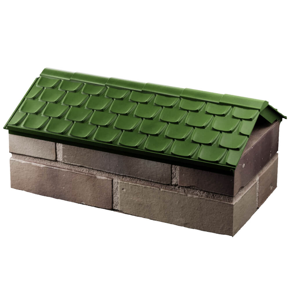Парапет Zking Эльбрус Зеленый с посадкой на 1 кирпич (255мм) в Шатуре фото