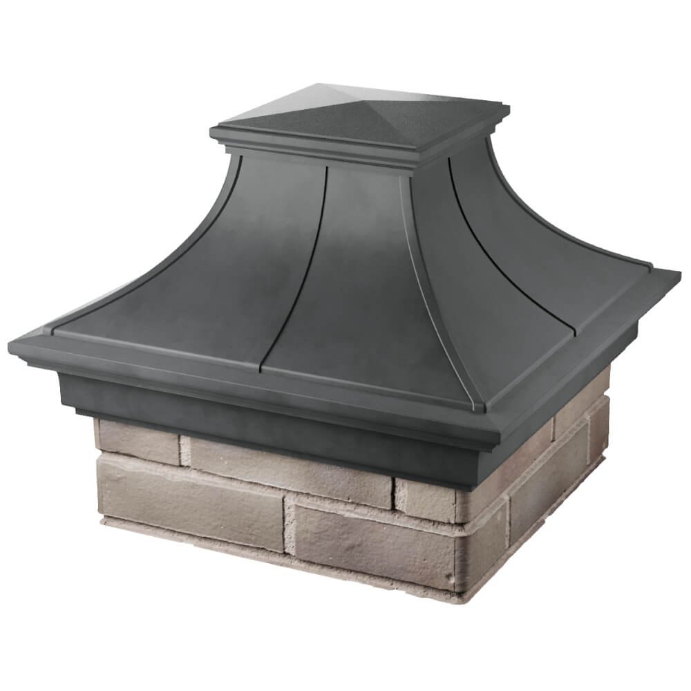 Колпак Zking Монблан Премиум Серый на столб 1.5х1.5 кирпича (385х385мм) в Шатуре фото