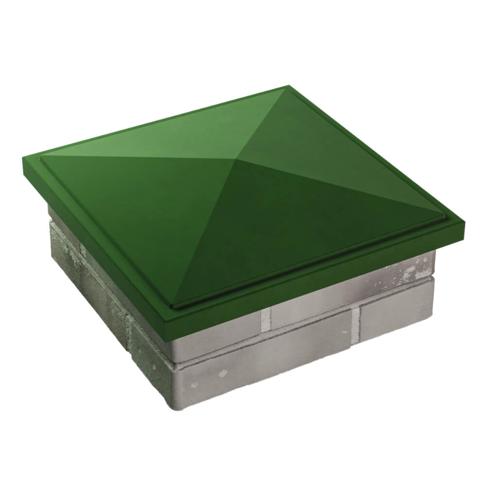 Колпак Zking БонаМоно Зеленый на столб 1.5х1.5 кирпича (385х385, 400х400мм) в Шатуре фото