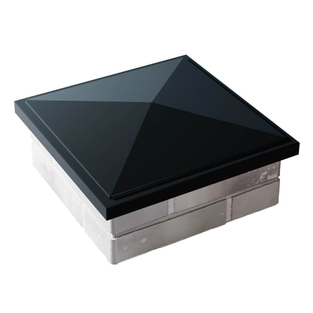 Колпак Zking БонаМоно Черный на столб 1.5х1.5 кирпича (385х385, 400х400мм) в Шатуре фото