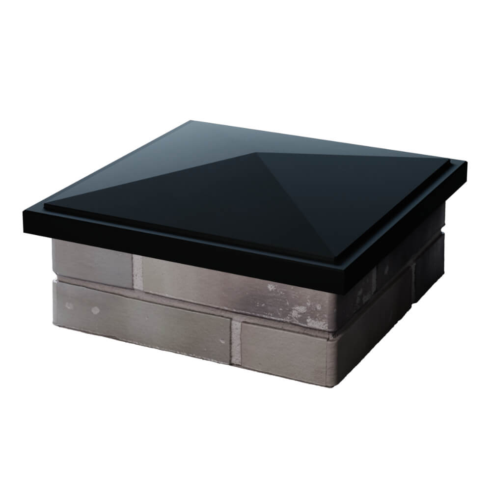 Колпак Zking БонаМоно Черный на столб 1.5х1.5 кирпича (385х385, 400х400мм) в Шатуре фото