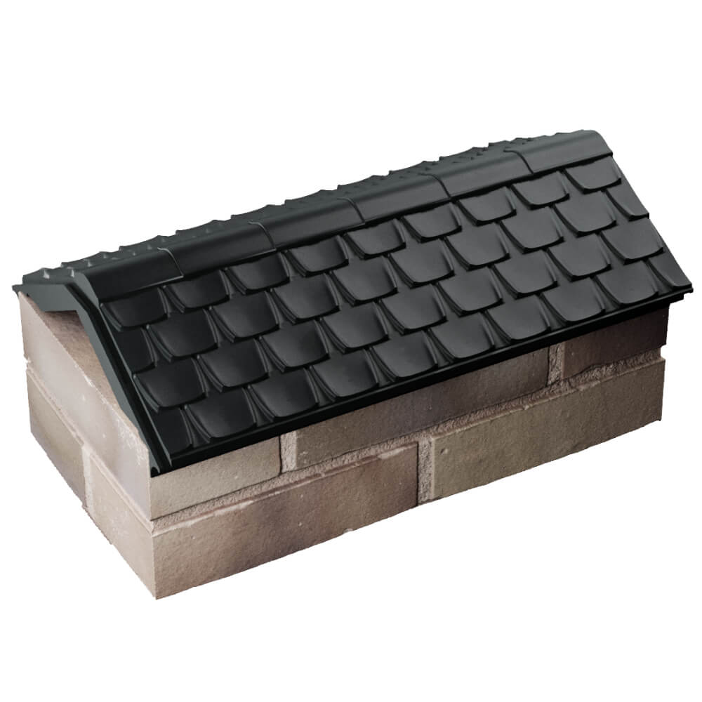 Парапет Zking Эльбрус Черный с посадкой на 1 кирпич (255мм) в Шатуре фото