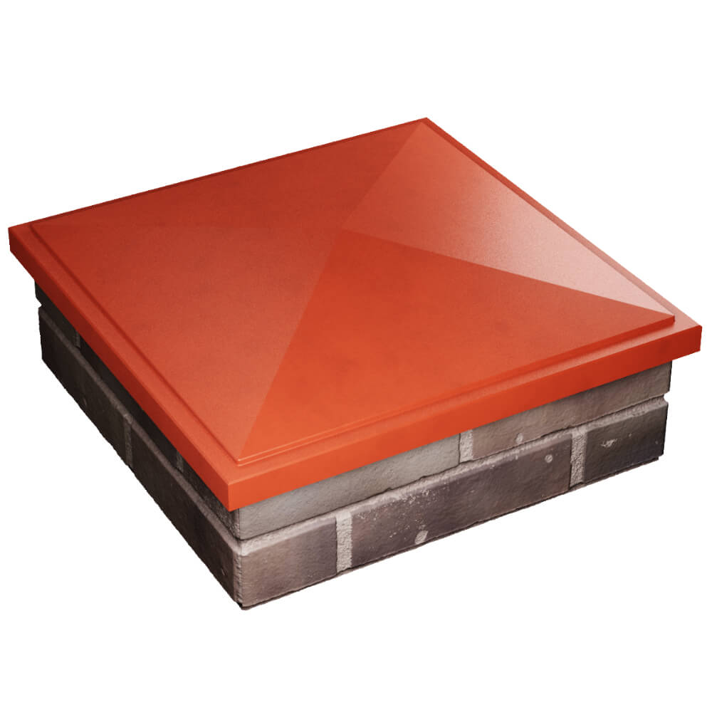 Колпак Zking БонаМоно Красный на столб 2х2 кирпича (515х515, 530х530мм) в Шатуре фото