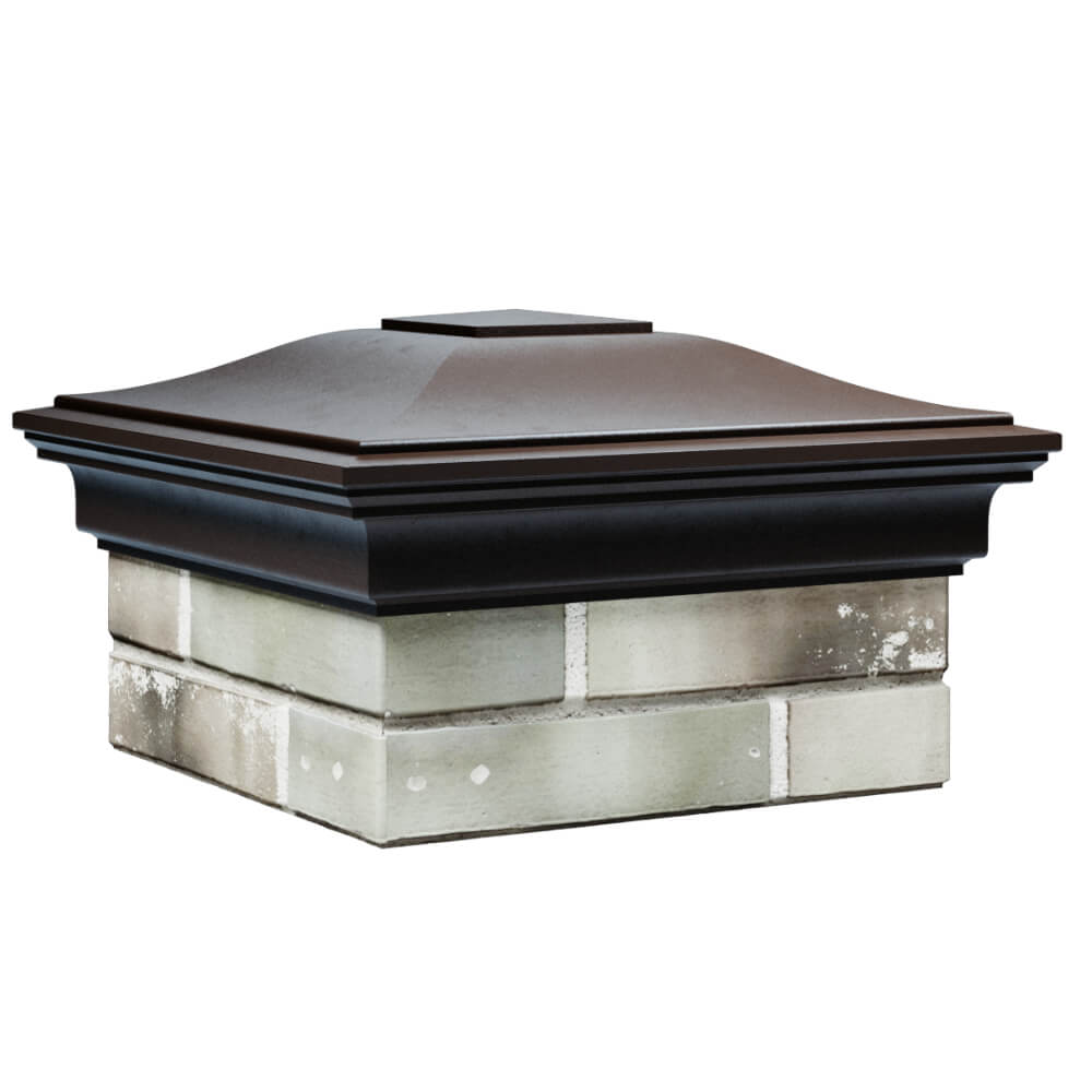 Колпак Zking Монблан Коричневый на столб 1.5х1.5 кирпича (385х385мм) в Шатуре фото