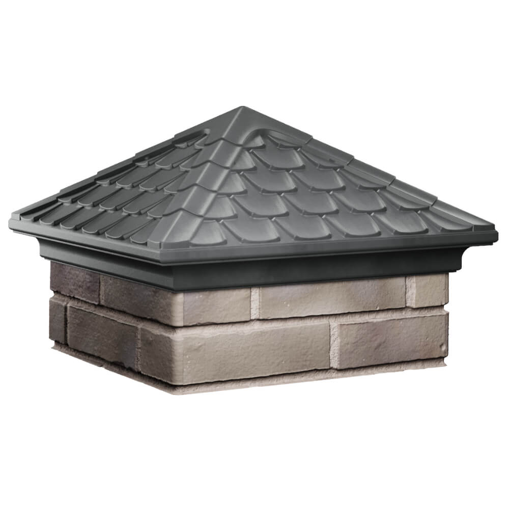 Колпак Zking Эльбрус Серый на столб 1.5х1.5 кирпича (385х385мм) в Шатуре фото