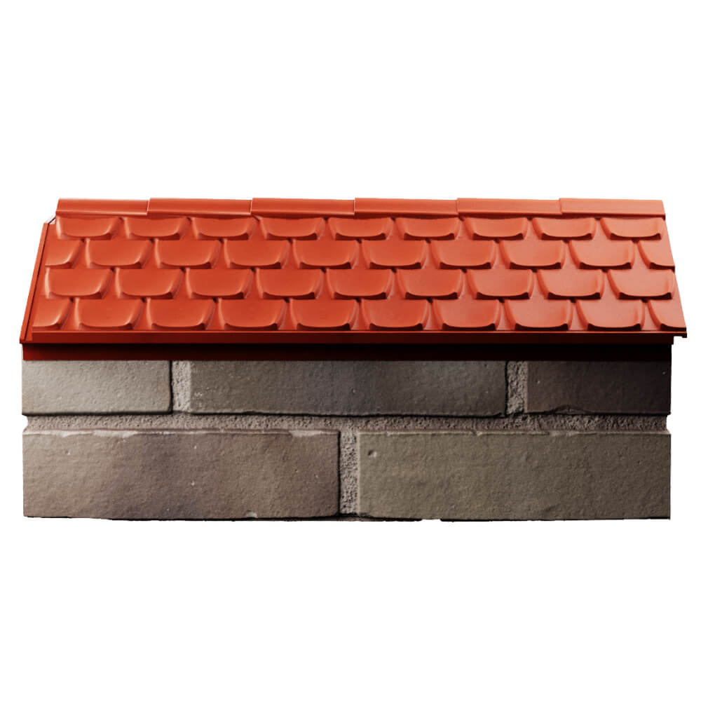 Парапет Zking Эльбрус Красный с посадкой на 1 кирпич (255мм) в Шатуре фото
