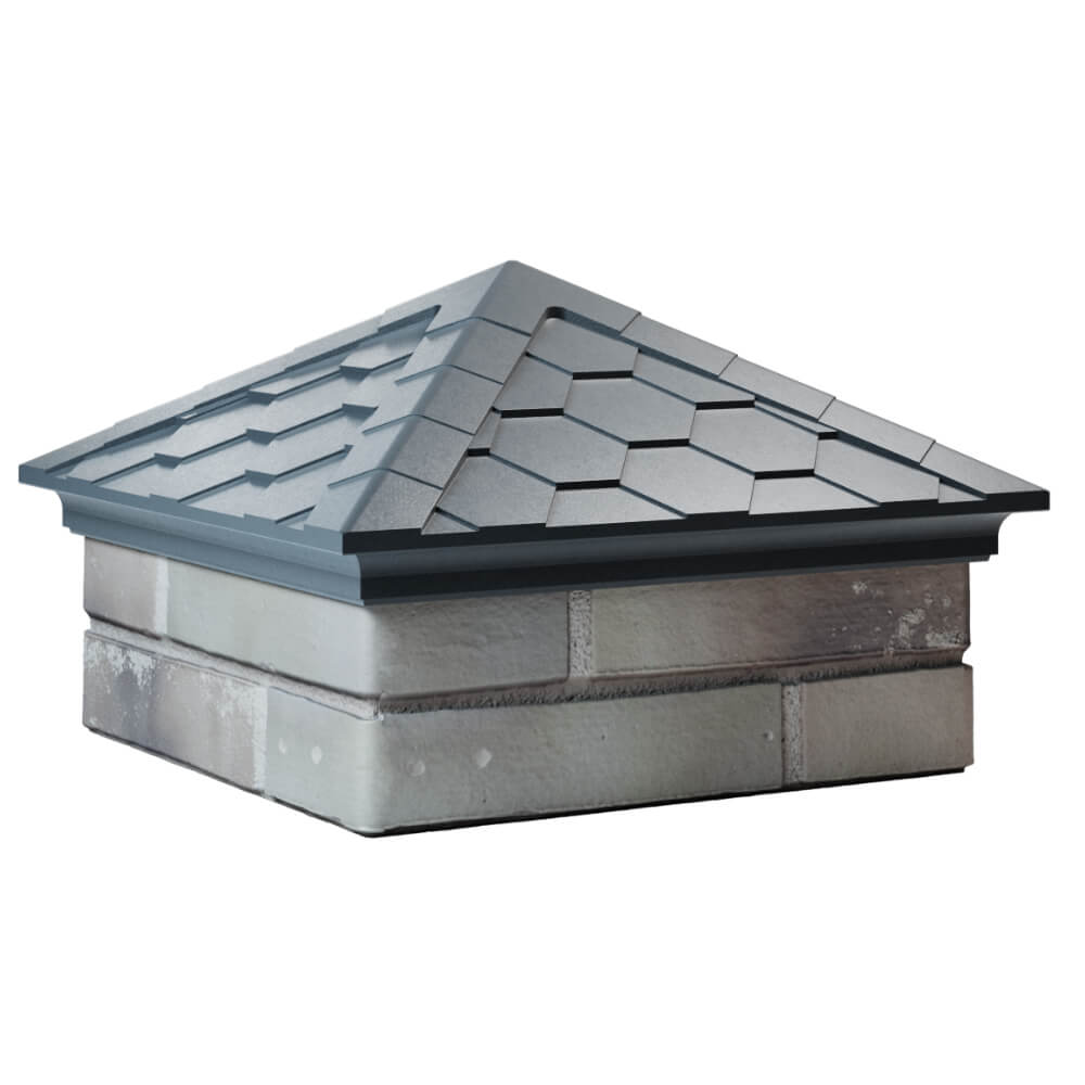 Колпак Zking Эверест Серый на столб 1.5х1.5 кирпича (390х390мм) в Шатуре фото