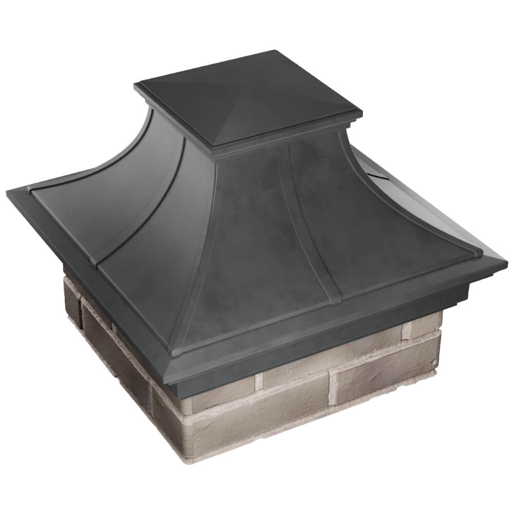 Колпак Zking Монблан Премиум Серый на столб 1.5х1.5 кирпича (385х385мм) в Шатуре фото