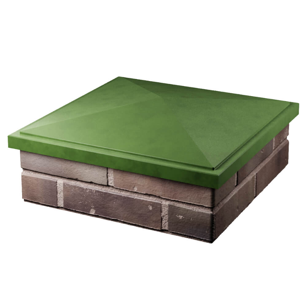 Колпак Zking БонаМоно Зеленый на столб 2х2 кирпича (515х515, 530х530мм) в Шатуре фото