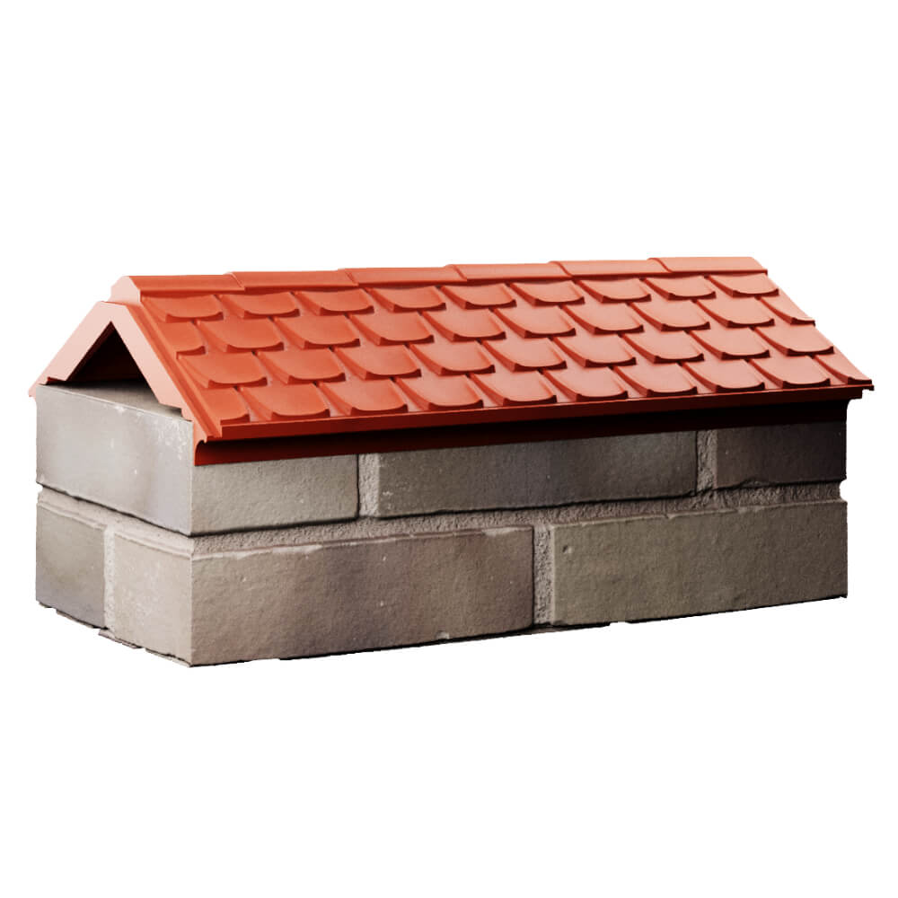 Парапет Zking Эльбрус Красный с посадкой на 1 кирпич (255мм) Шатура фото