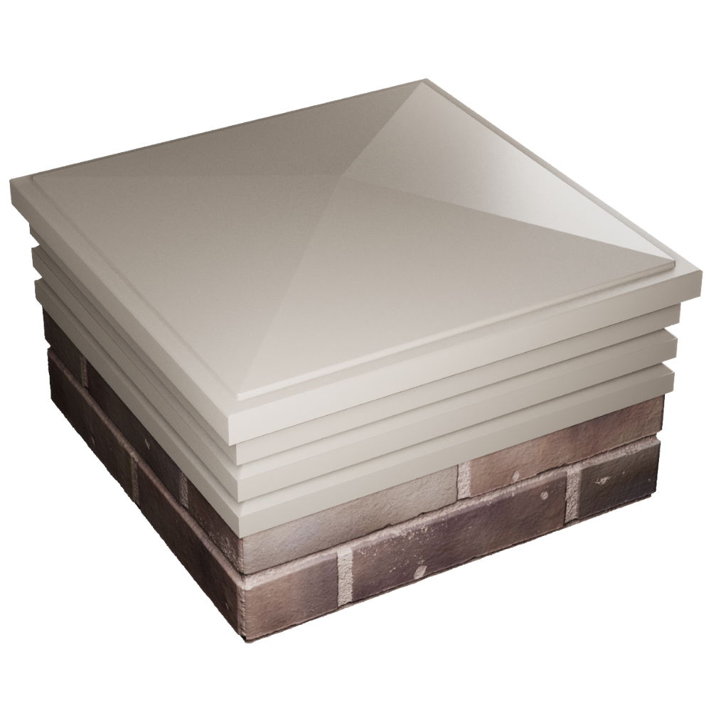 Колпак Zking Бона ХайТек Бежевый на столб 2х2 кирпича (513х513мм) в Шатуре фото